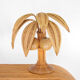 Paire de lampes «palmier» en rotin