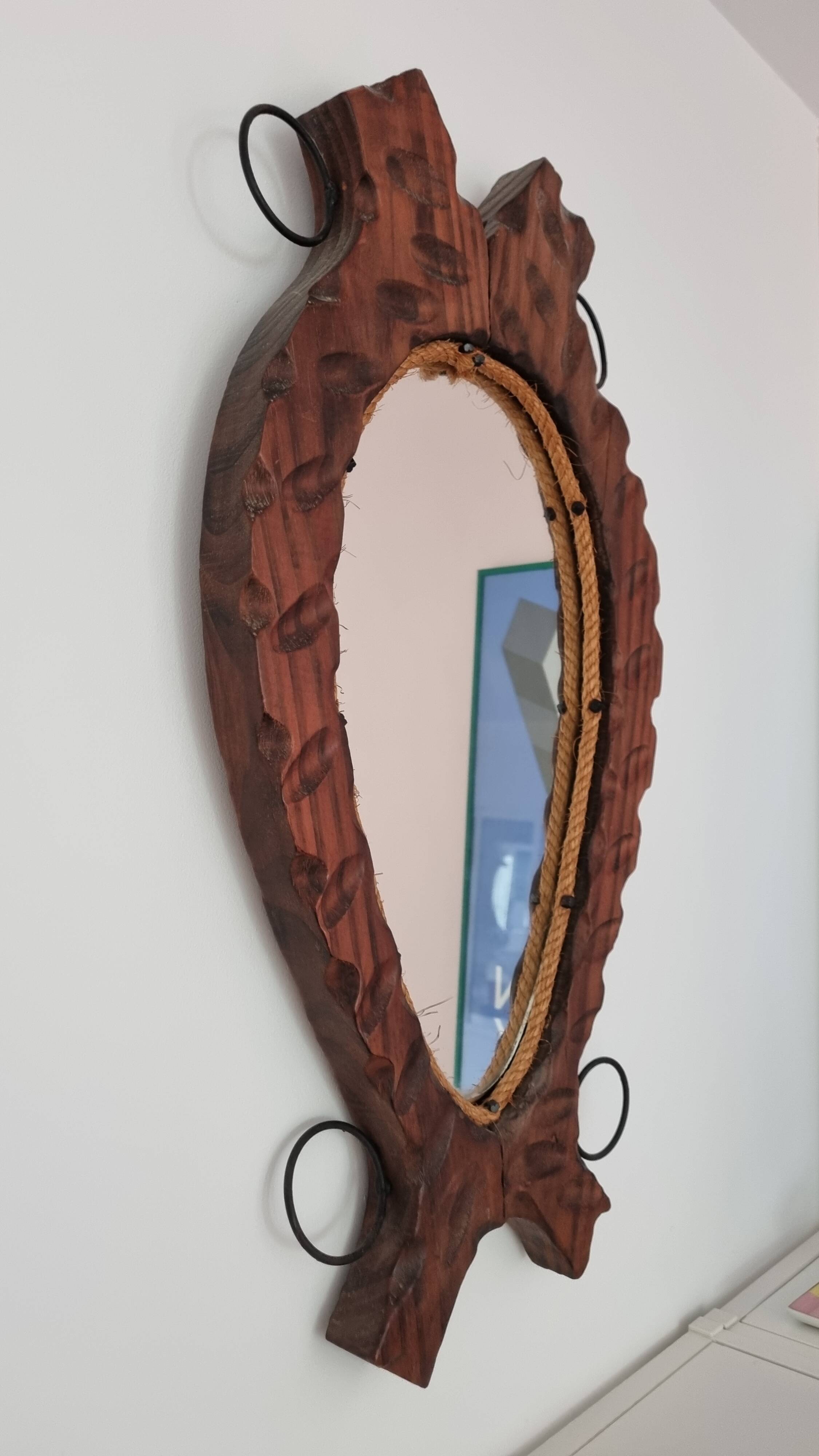 Brutalist vintage mirror