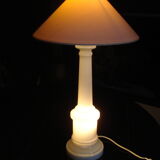 White opaline table lamp