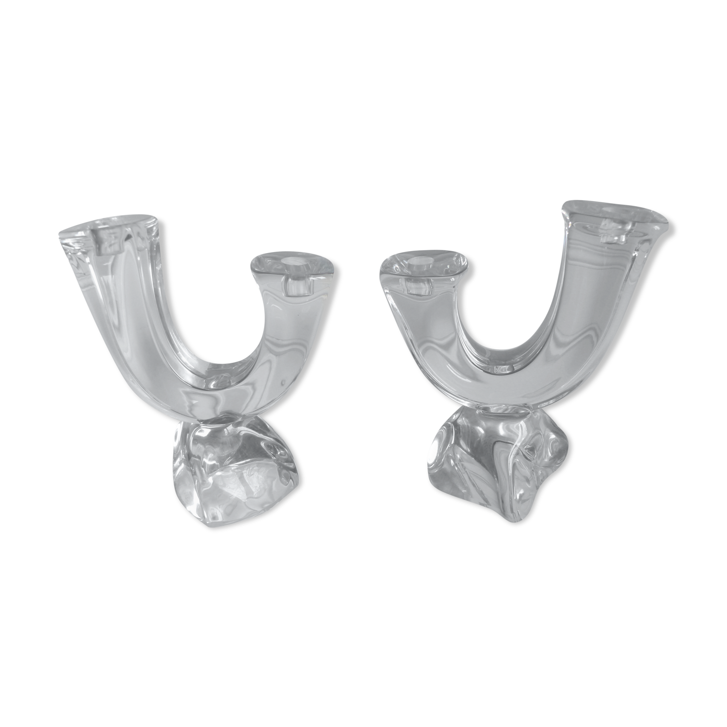 Two Daum France crystal chandeliers