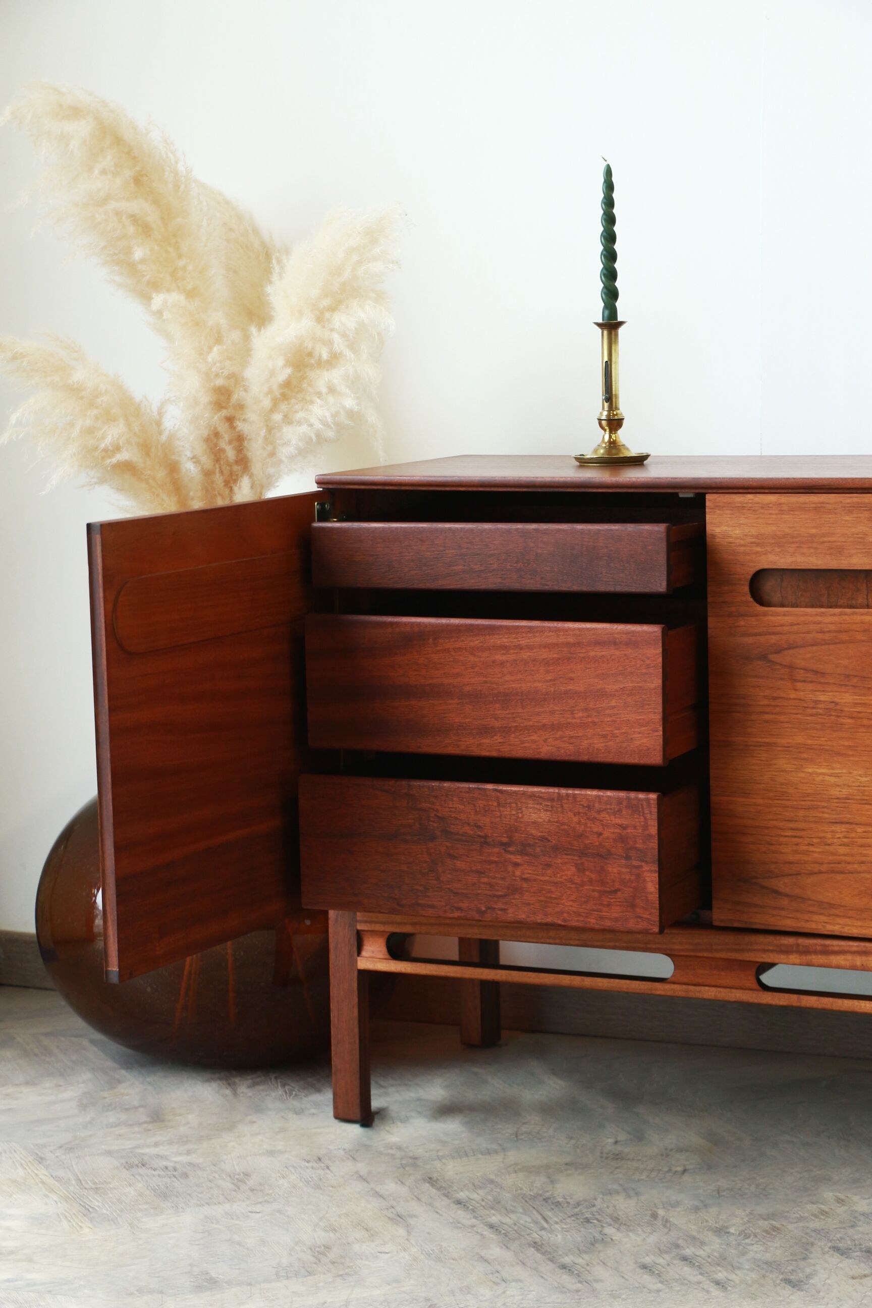Sideboard teak and walnut 60