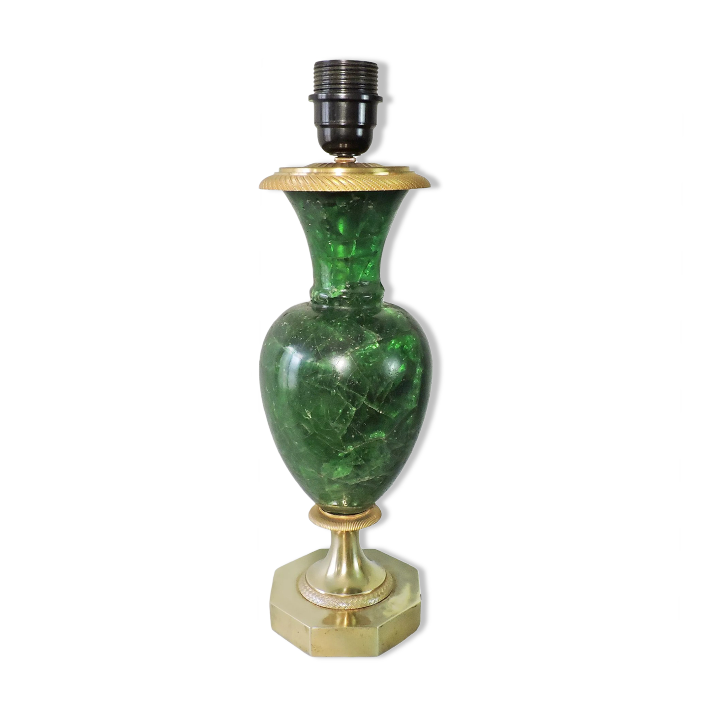 Vintage fractal resin lamp base from the 70s