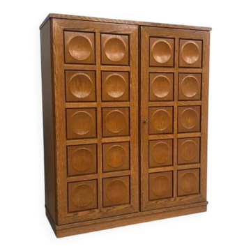 Vintage brutalist style highboard / cabinet by Bartels, 1970s