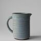 Turquoise Ribbed Mid-Century Ceramic Jug 1L
