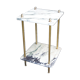 Side table in marble and brass