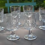 6 original wine glasses
