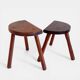 Antic Rustic Wabisabi Tripod Wooden Stools/ Accent Tables, France, Early 20th-C.