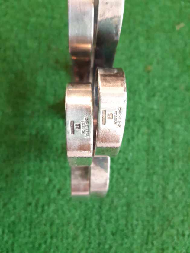 Christofle flat bottom pair