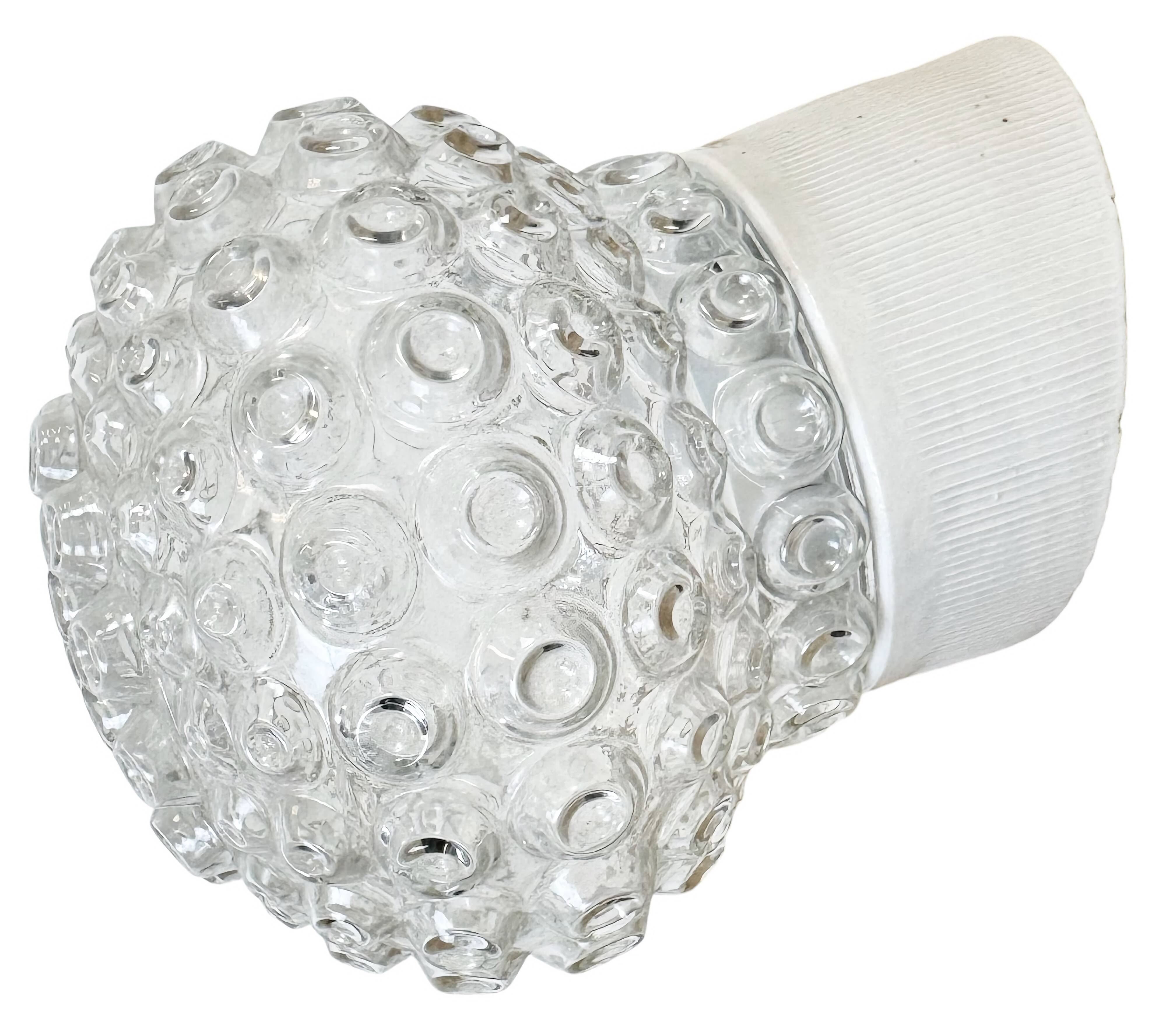 Vintage White Porcelain Wall Light, 1970s