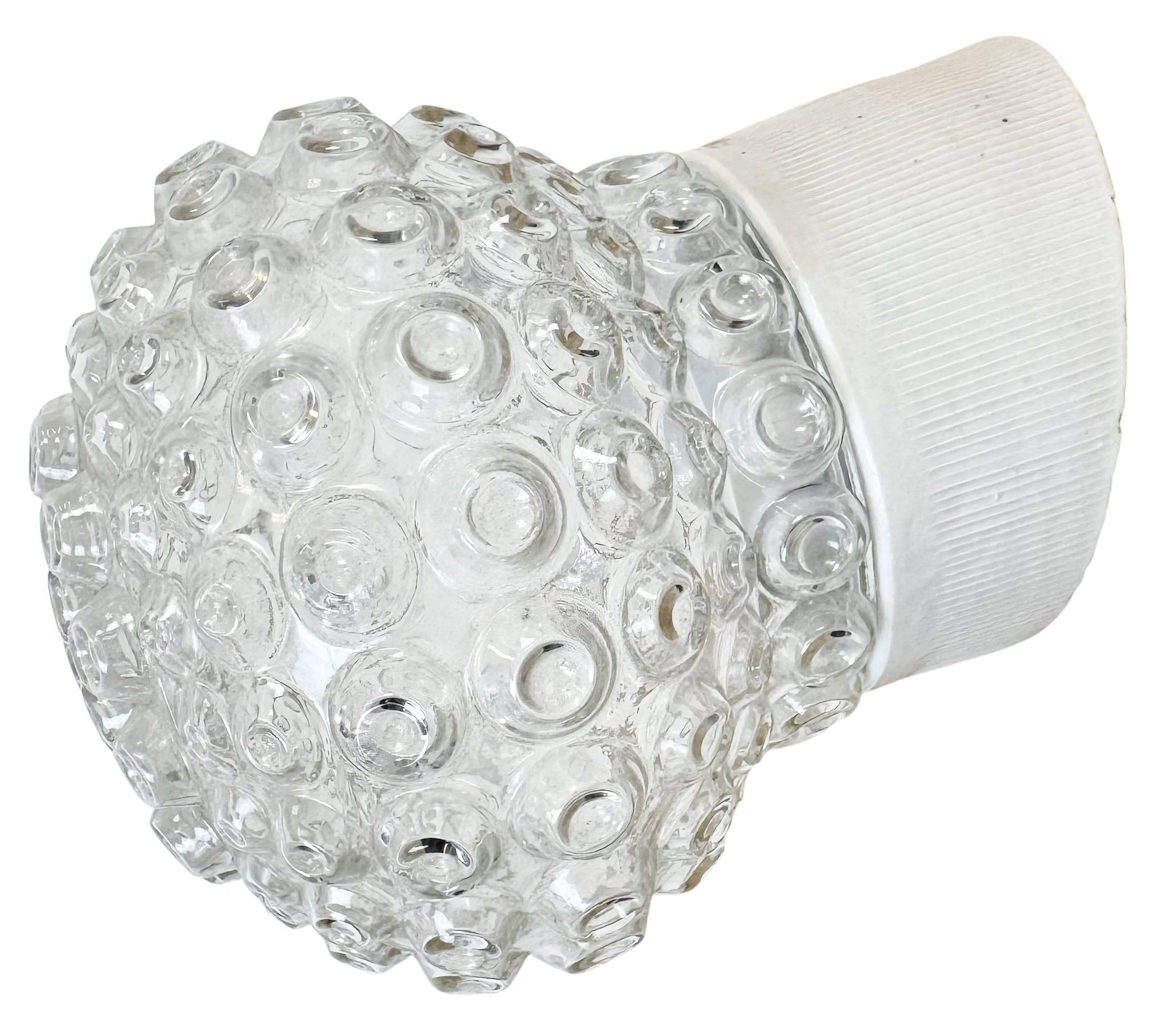 Vintage White Porcelain Wall Light, 1970s