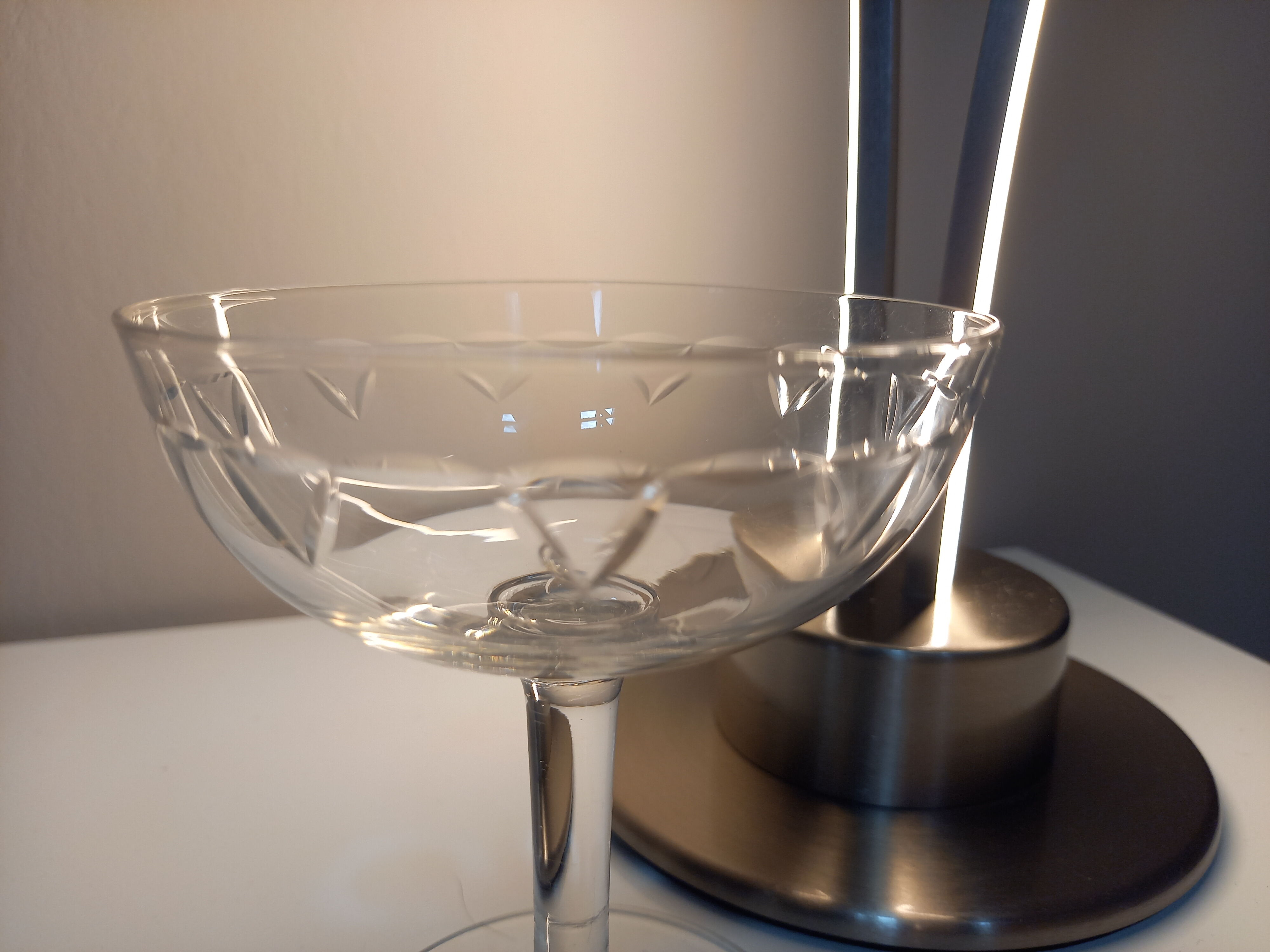 Lot of 4 old champagne glasses