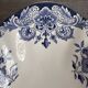 Old oval dish in Boch Frères Keramis earthenware.