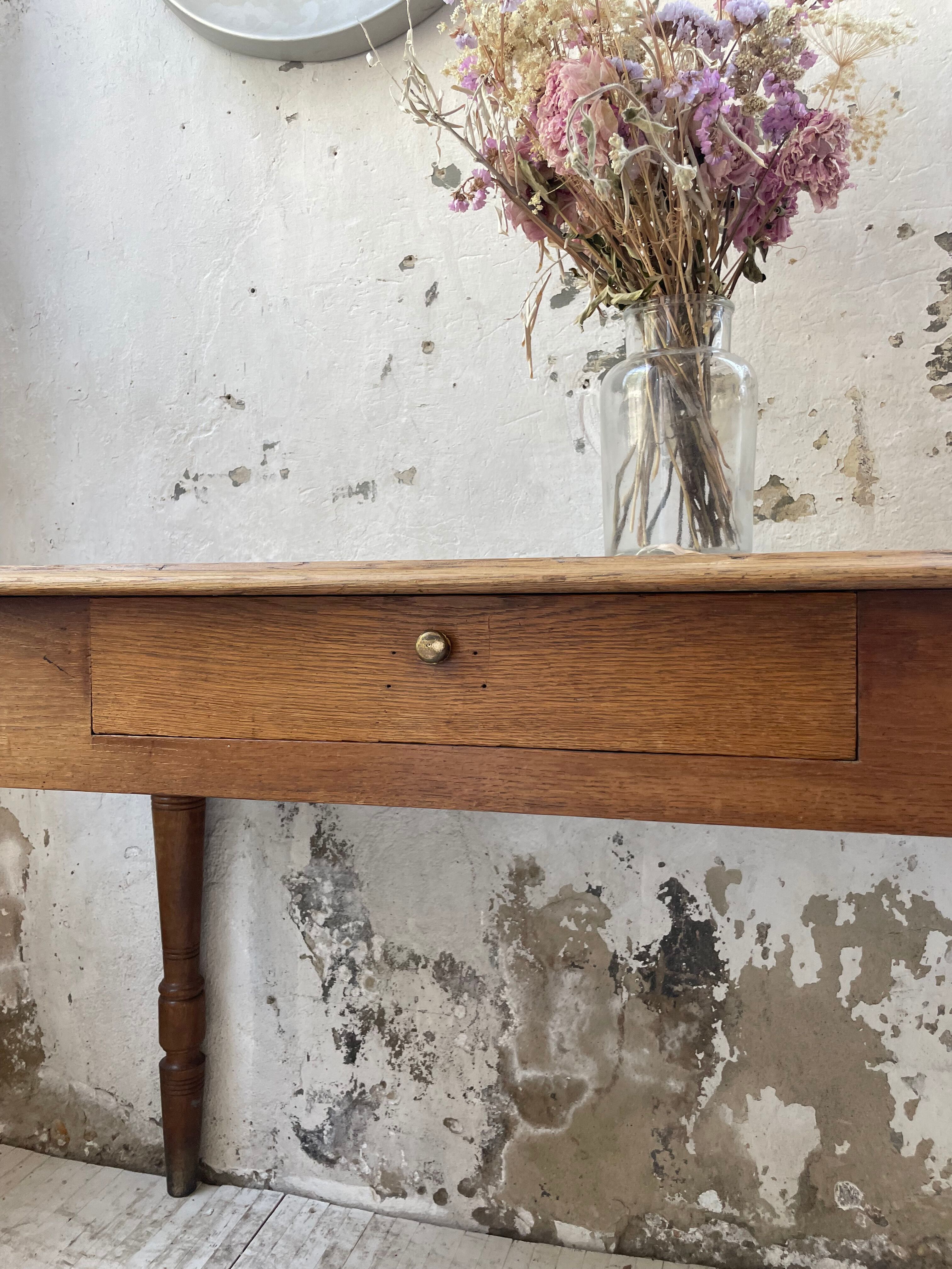 Oak table console