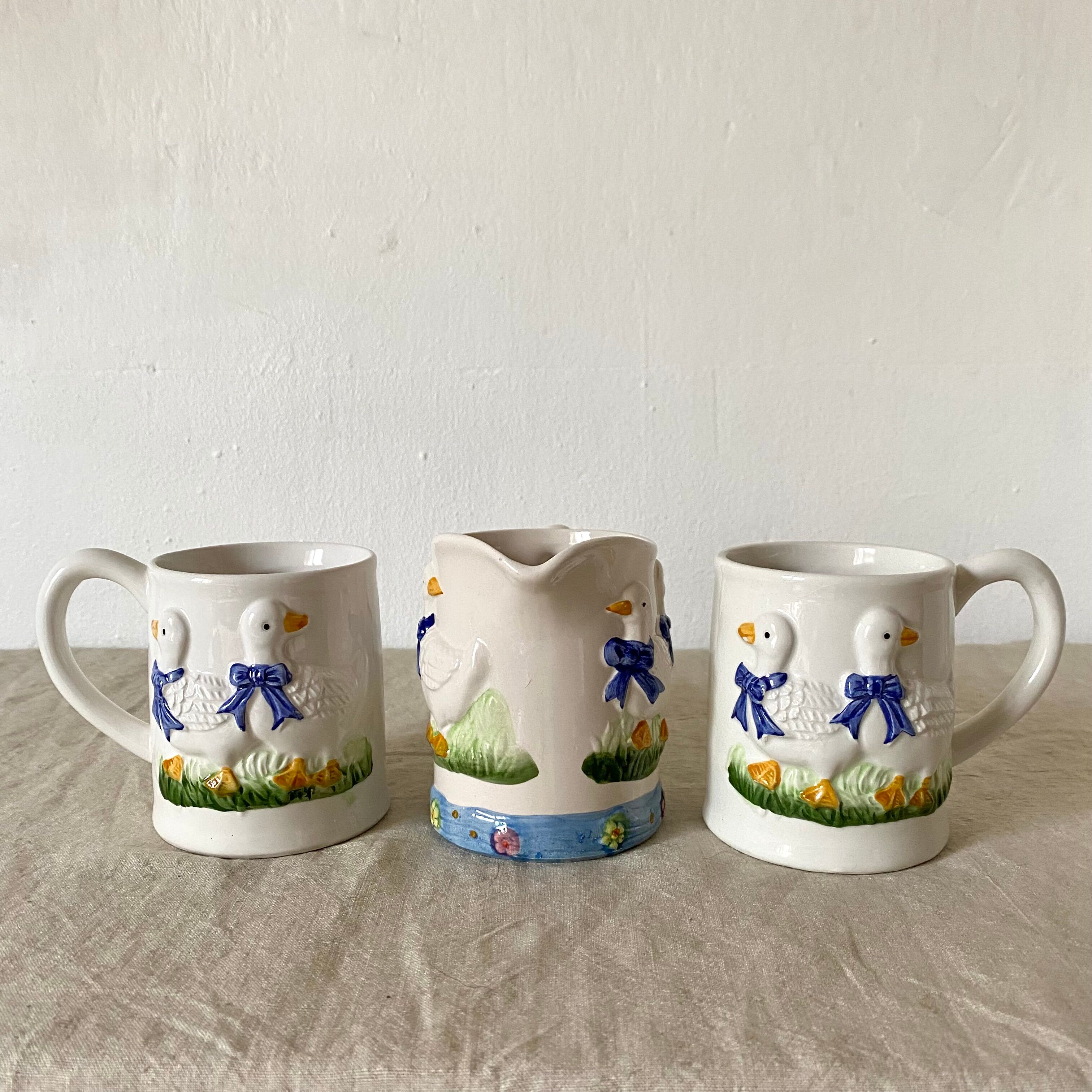 Vintage slurry mugs 80s
