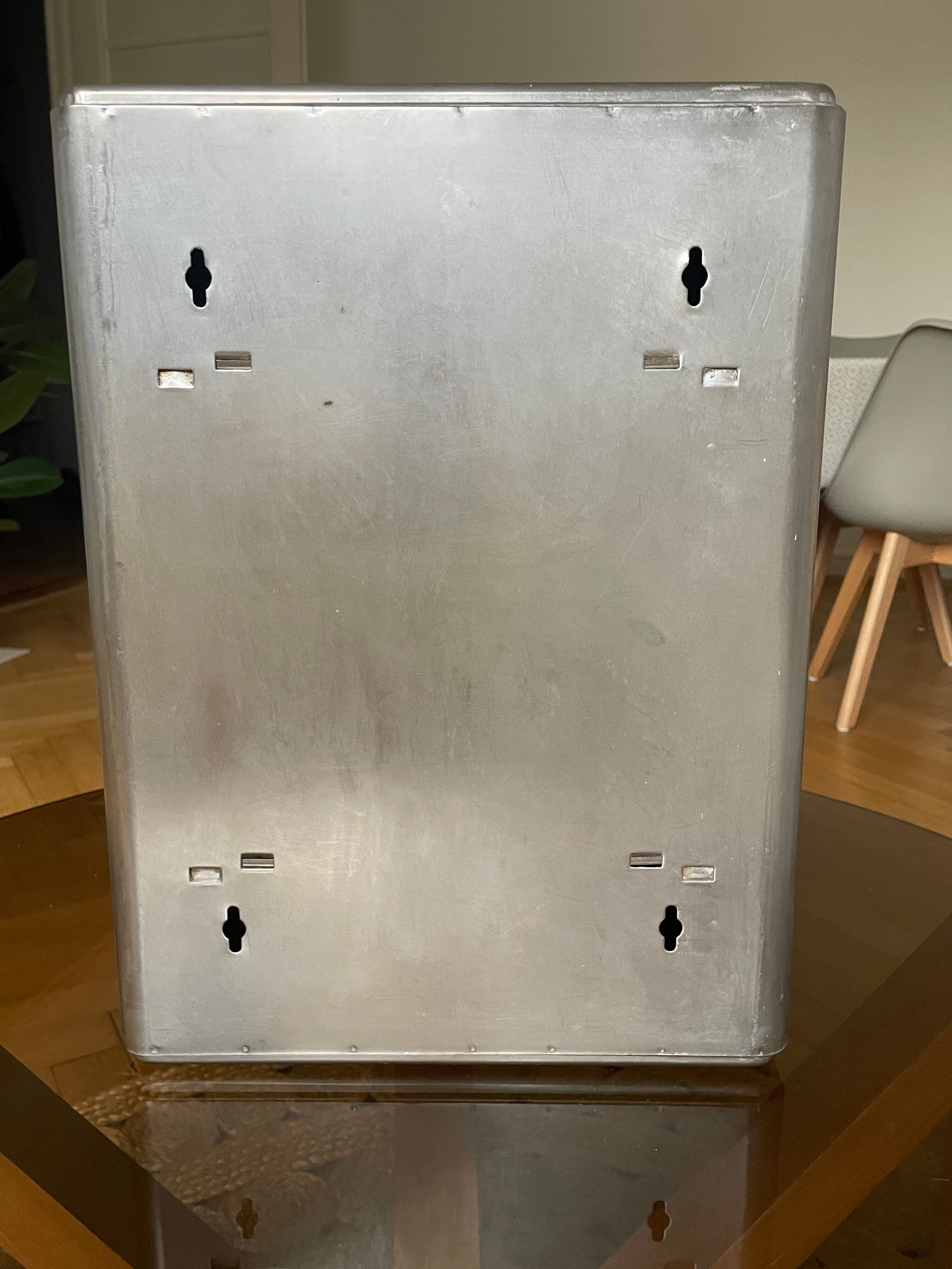 Vintage metal toilet cabinet