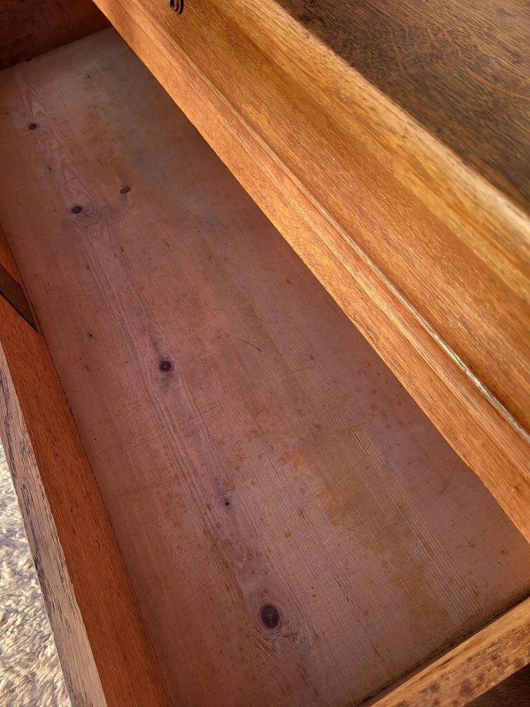 Louis-Philippe 19th century solid oak chest of 4 drawers