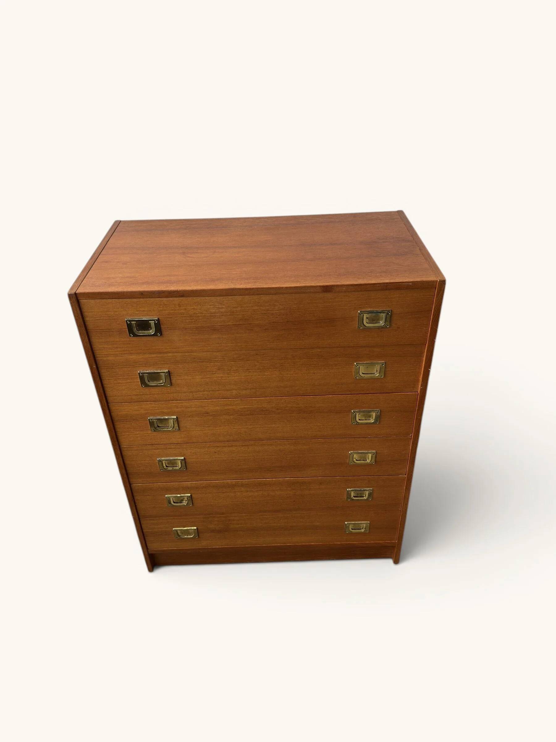 Vintage teak commode with brass handles (copy)