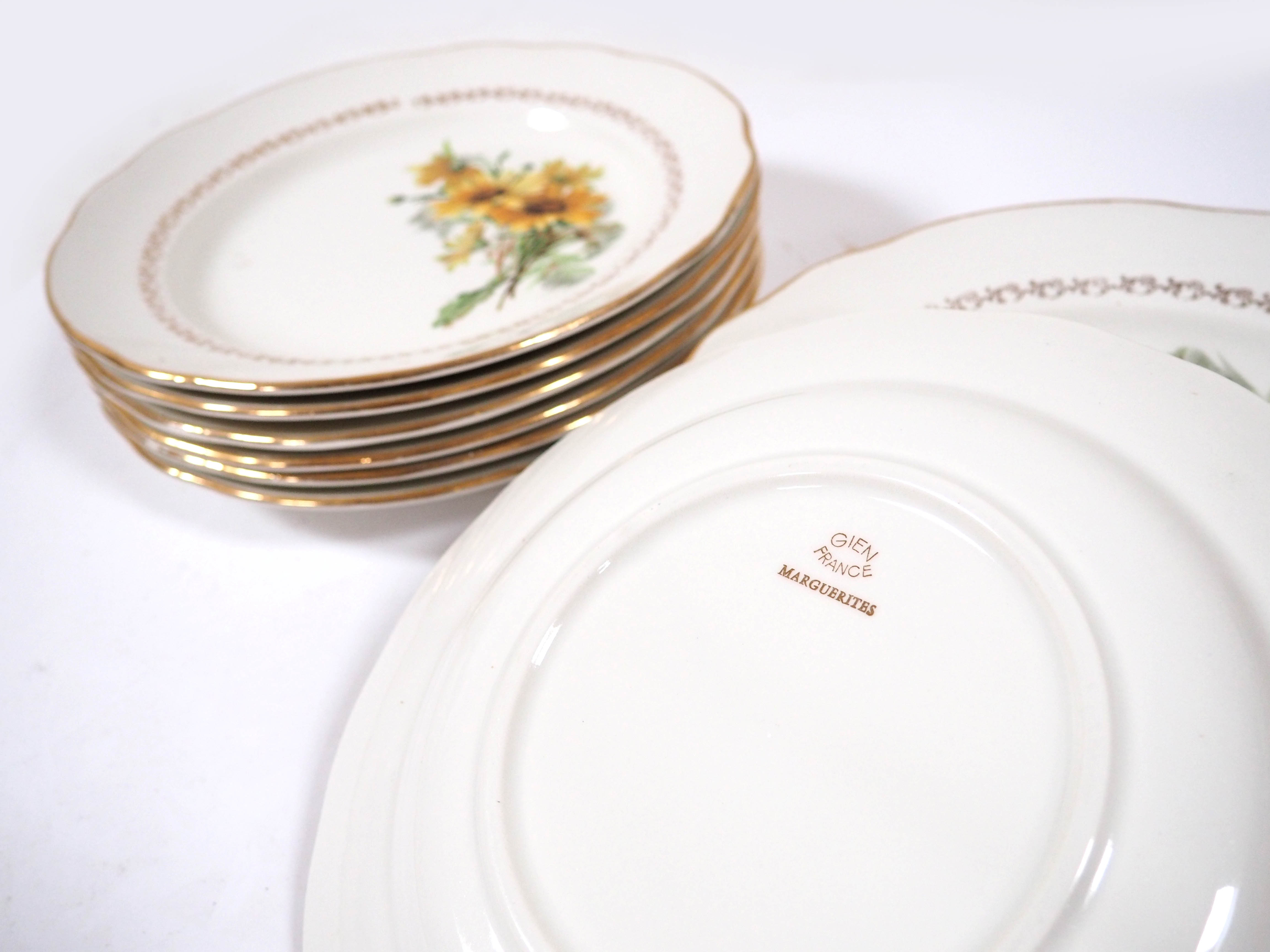 Series of 12 gien Sunflower Plates
