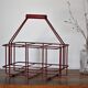 Red metal bottle holder