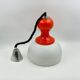 Vintage Pendant Light Made in Italy - Opaline Orange and White Glass, 1960s