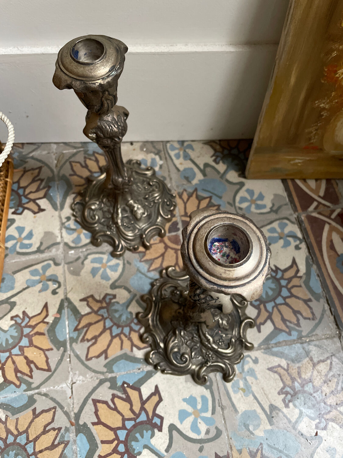 Pair of Art Nouveau Candlesticks