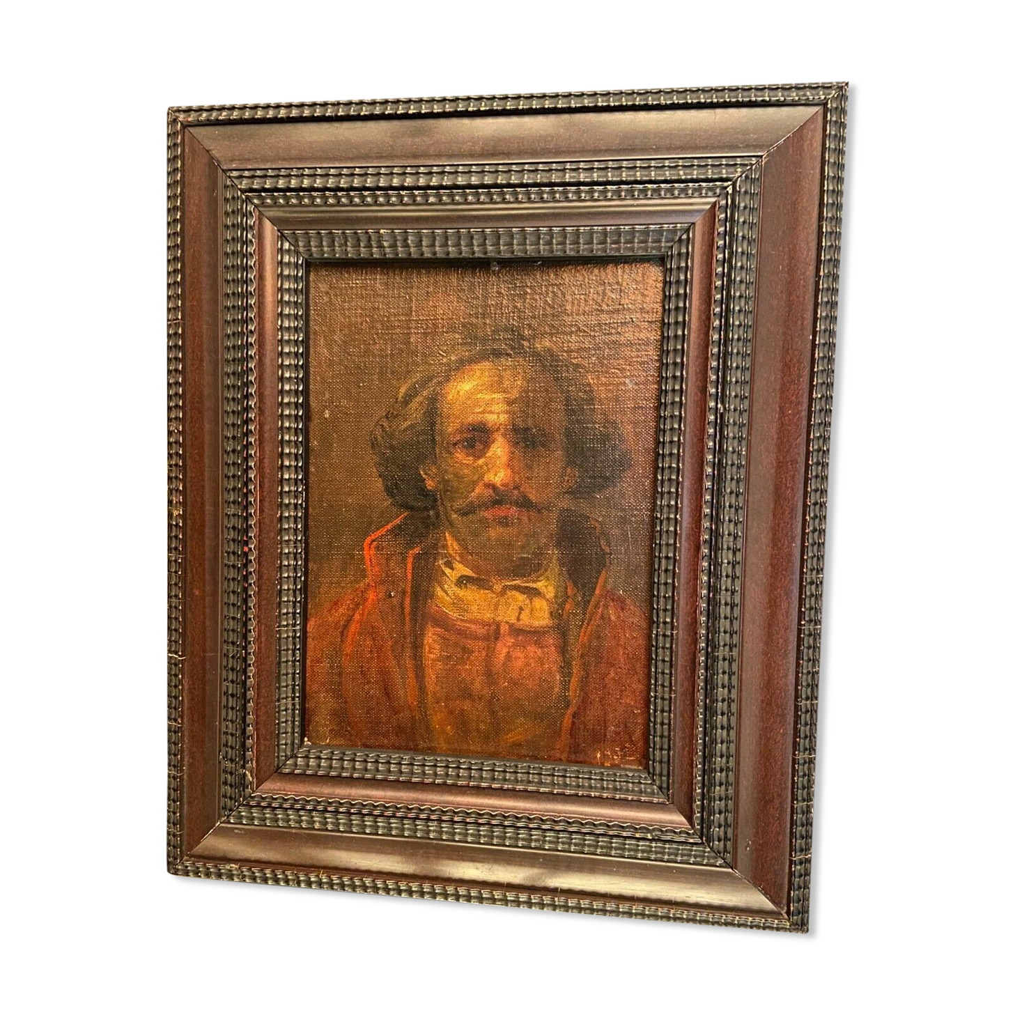 Oil painting on canvas Russian school late 19th century with portrait of a man Riabouchkine