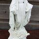 Ancienne statuette de la vierge au serpent en biscuit