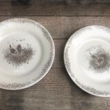 Bird plate duo Ch. Lecerf early XX