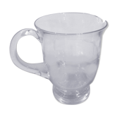 Cruche en verre ciselé années 50