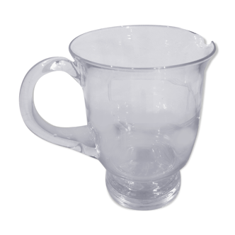 1950s chiseled glass jug