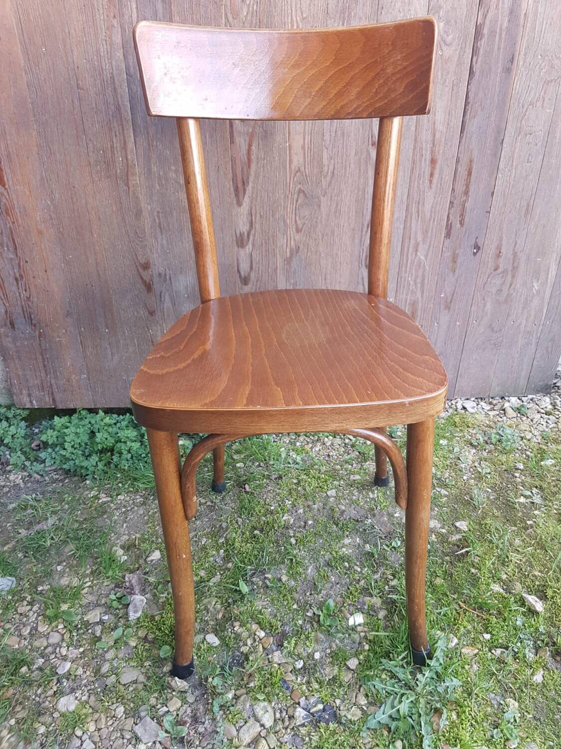 Old vintage Baumann style bistro chair in wood