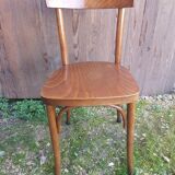 Old vintage Baumann style bistro chair in wood