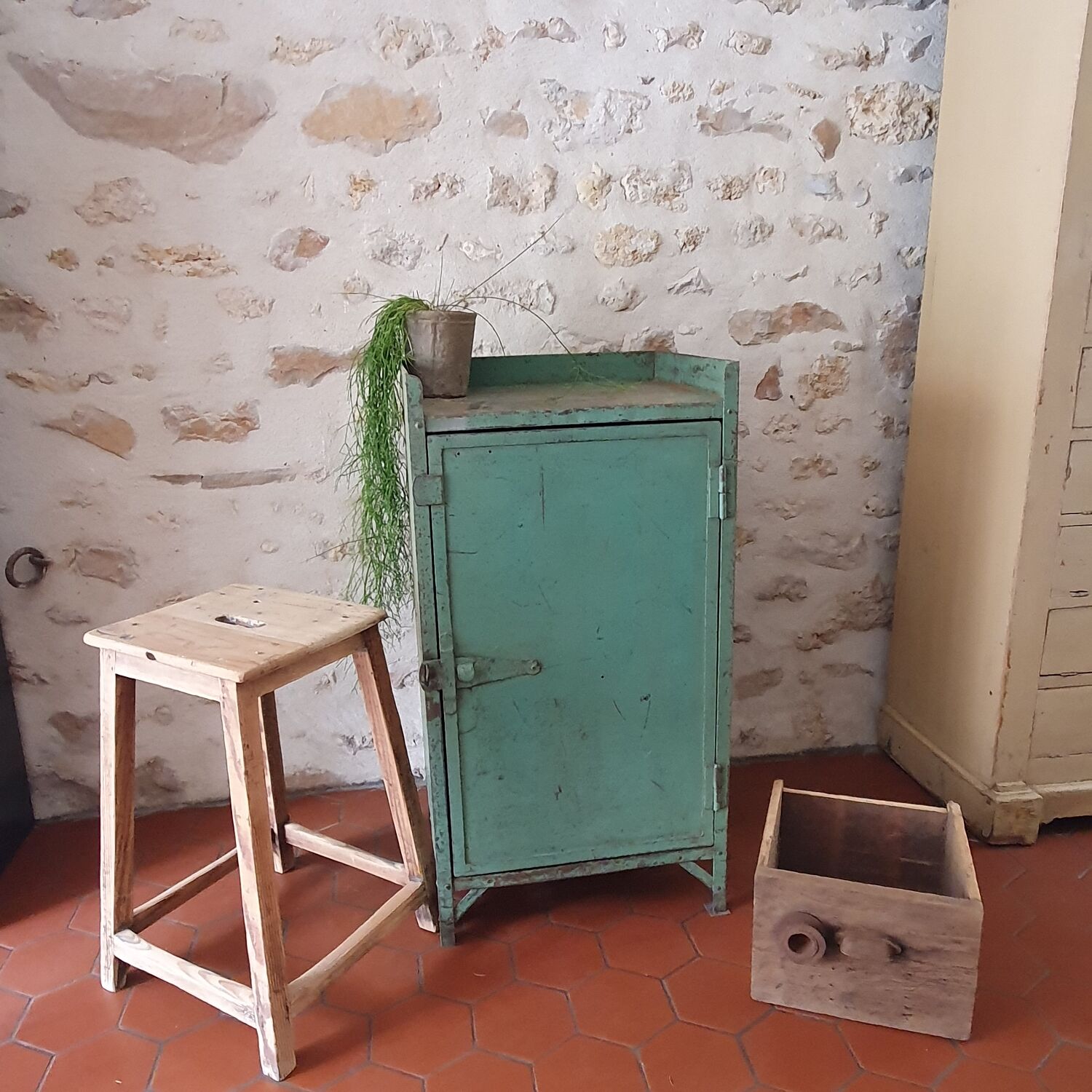 Vintage workshop stool