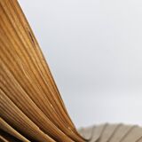 Large vintage hanging lamp veneer wood Hans Agne Jacobsson