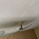 Rectangular ceiling light / chandelier in sandblasted glass and vintage Art Deco chrome
