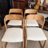 Ensemble de 4 chaises Baumann traîneau