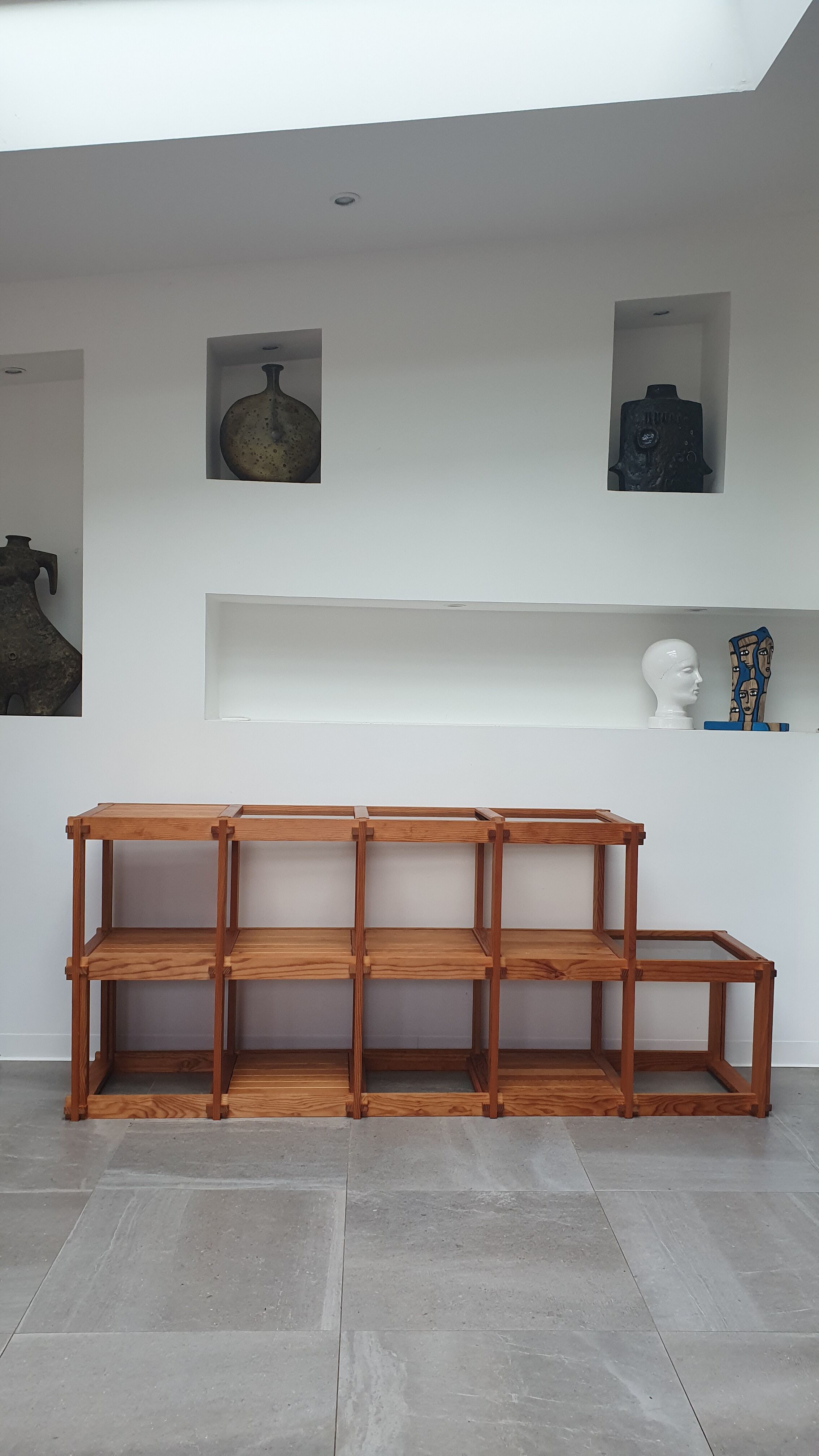 Modular shelf in solid pine 80s