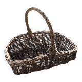 Old Rectangular Light Wicker Basket