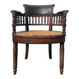 Napoleon III office chair in solid wood