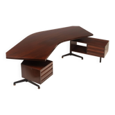 Bureau Boomerang en palissandre T96 par Osvaldo Borsani pour Tecno, Première Édition, 1950