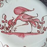 Faience plate with Moustiers decoration, 18th century.