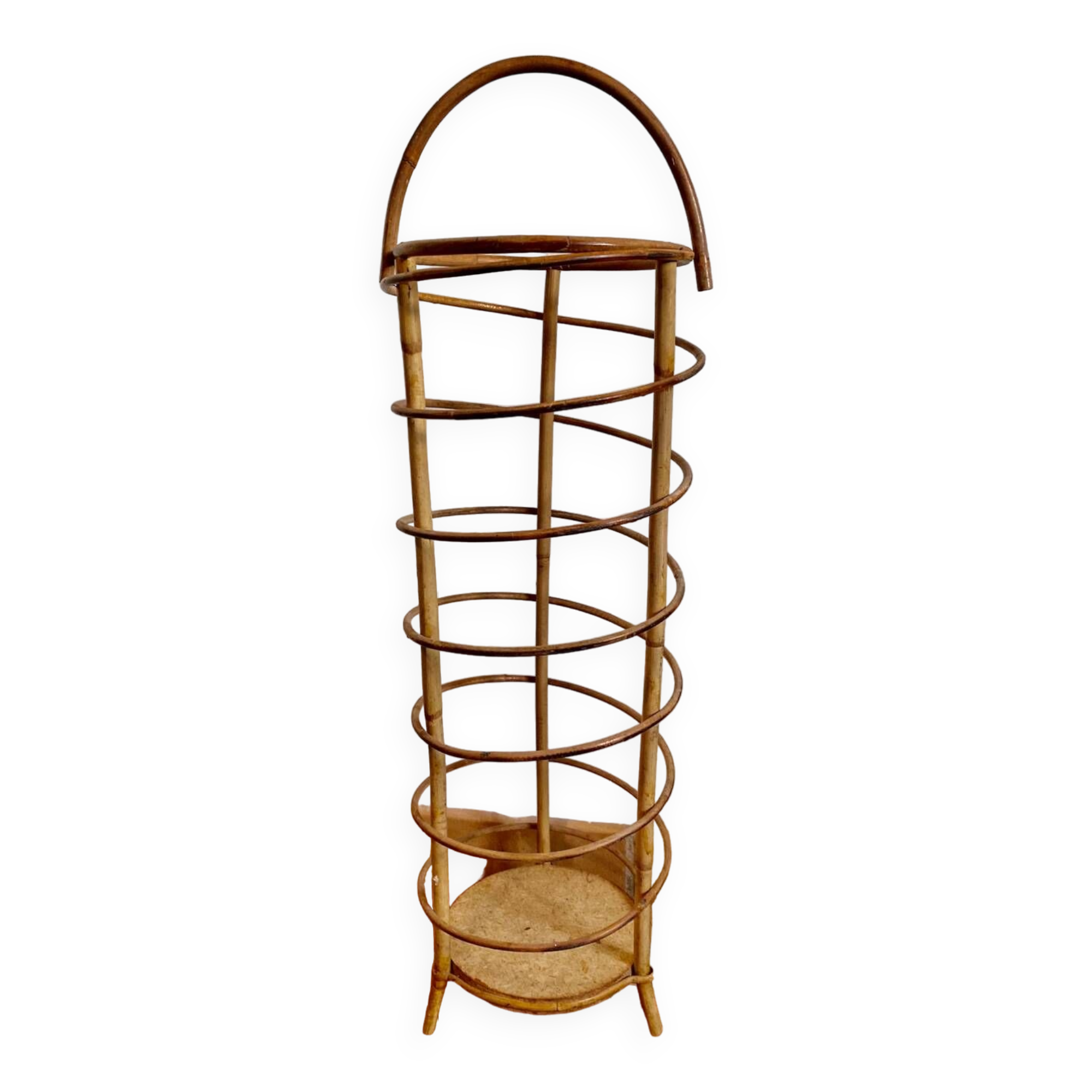 Porte parapluie en osier et rotin Selency