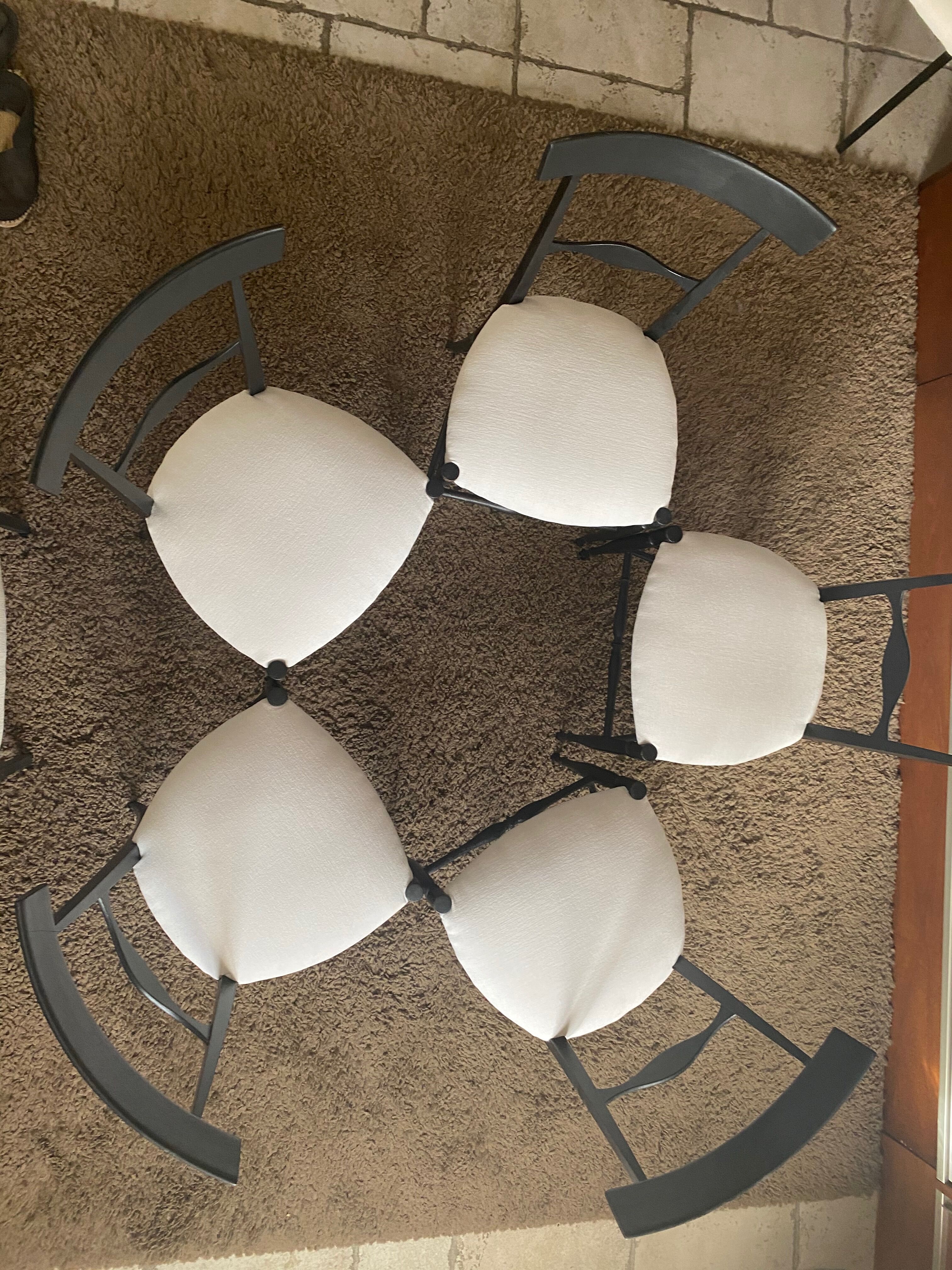 Suite of 5 Chiavari chairs in blackened walnut, Giuseppe Gaetano Descalzi - 19th century