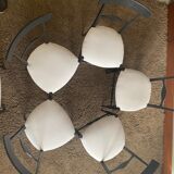 Suite of 5 Chiavari chairs in blackened walnut, Giuseppe Gaetano Descalzi - 19th century