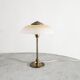 Vintage Danish Mid Century Fog & Mørup Table Lamp in Brass & Glass, 1950s