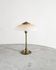Vintage Danish Mid Century Fog & Mørup Table Lamp in Brass & Glass, 1950s