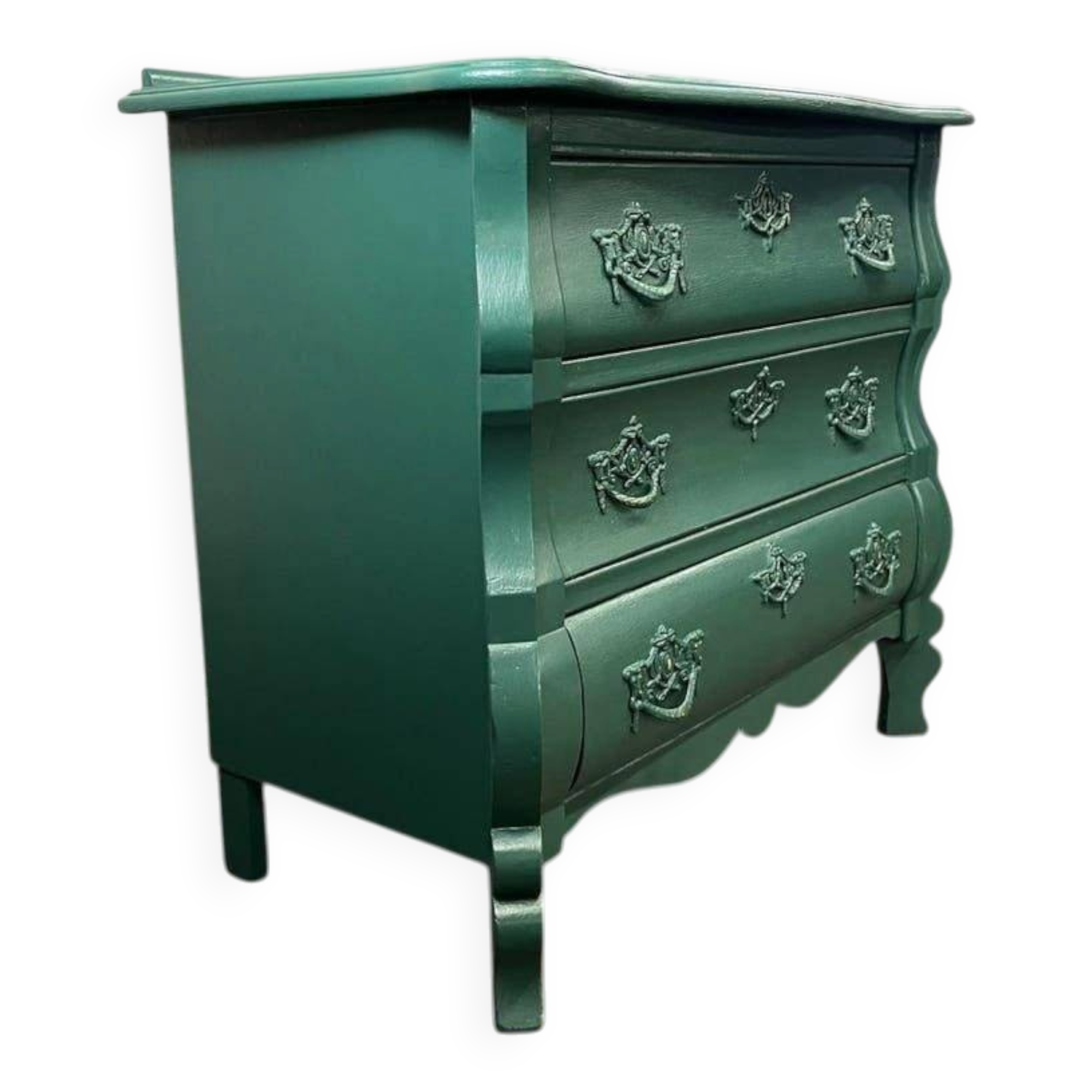 Armoire/commode/dressing baroque vintage vert émeraude