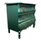 Armoire/commode/dressing baroque vintage vert émeraude
