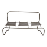 Sculptural metal bench / Artist's work signed Circa 2000