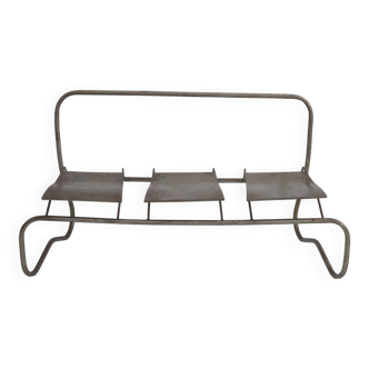 Sculptural metal bench / Artist's work signed Circa 2000